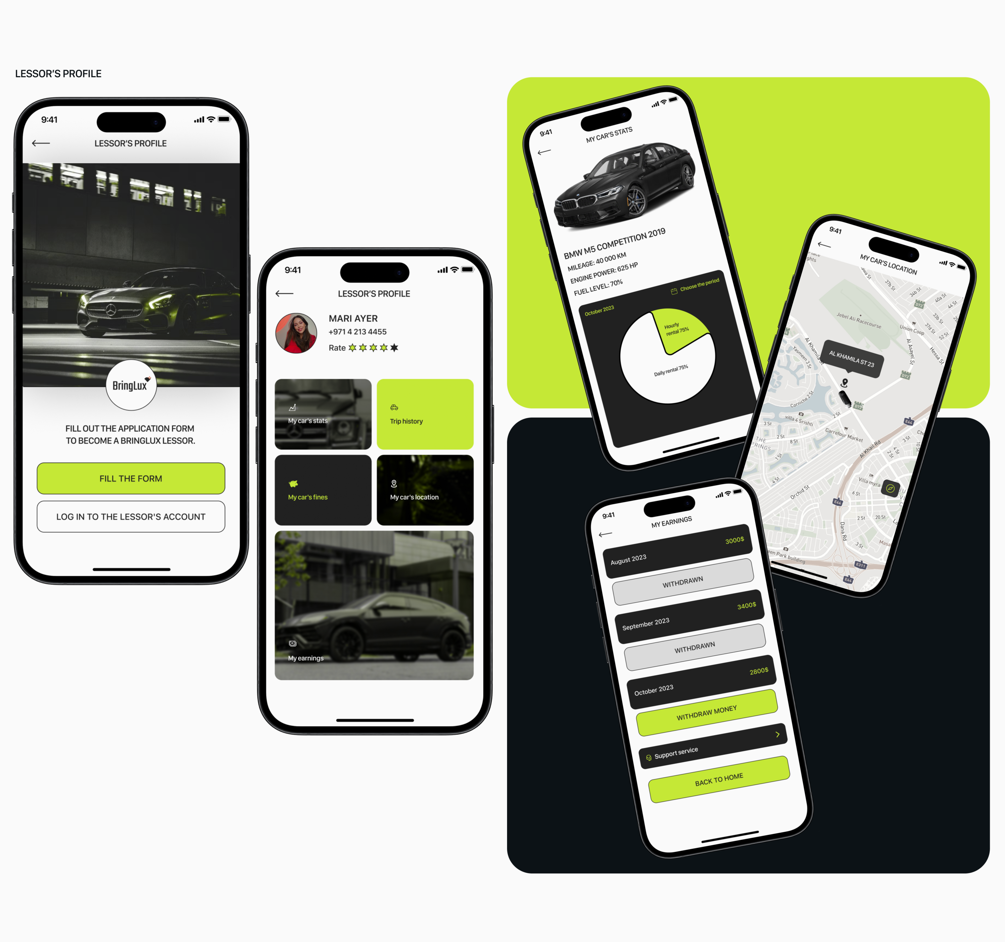 Дизайн мобильного приложения каршеринга Bring Lux | UX/UI — Изображение №21 — Интерфейсы на Dprofile