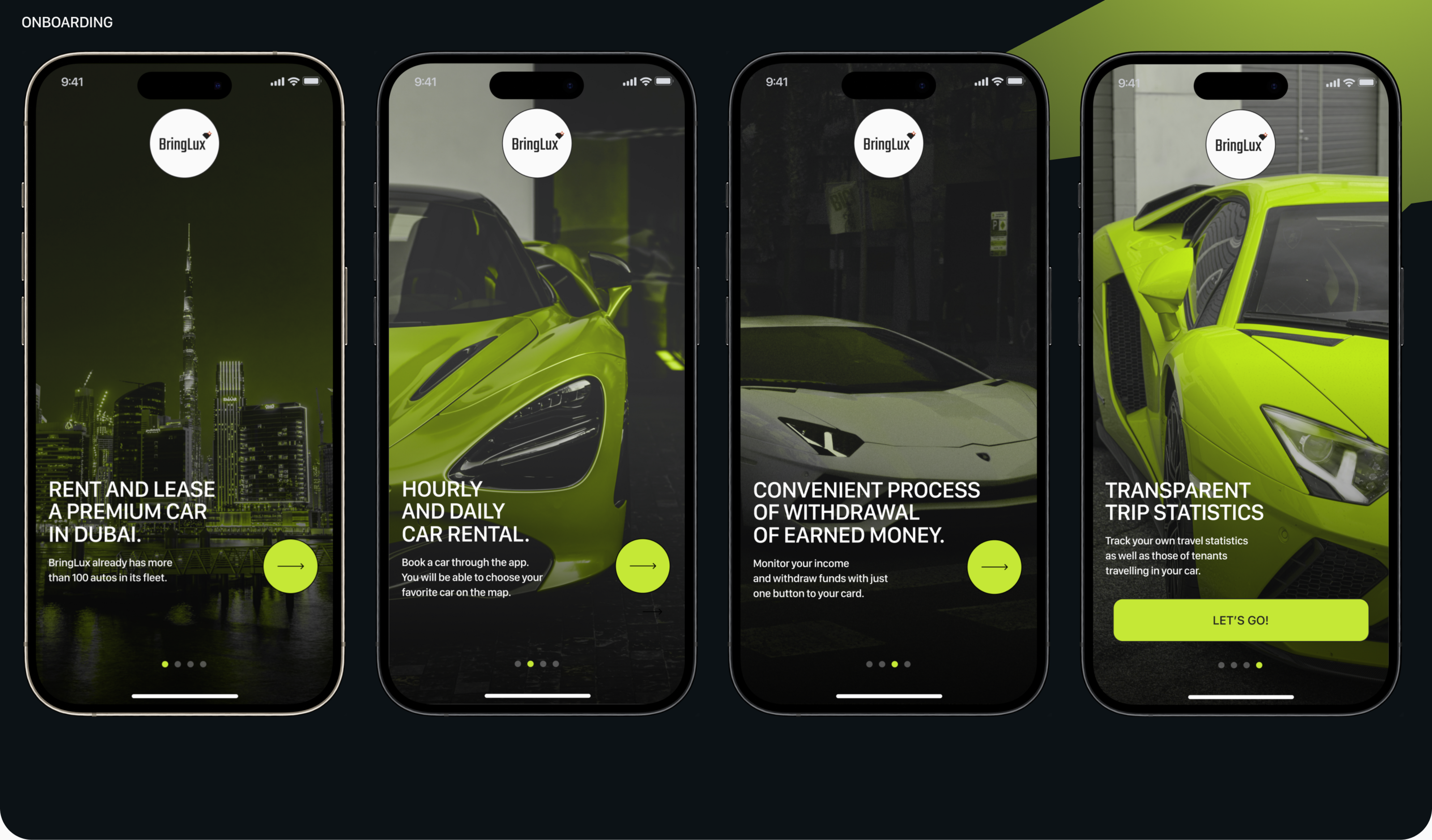 Дизайн мобильного приложения каршеринга Bring Lux | UX/UI — Изображение №4 — Интерфейсы на Dprofile