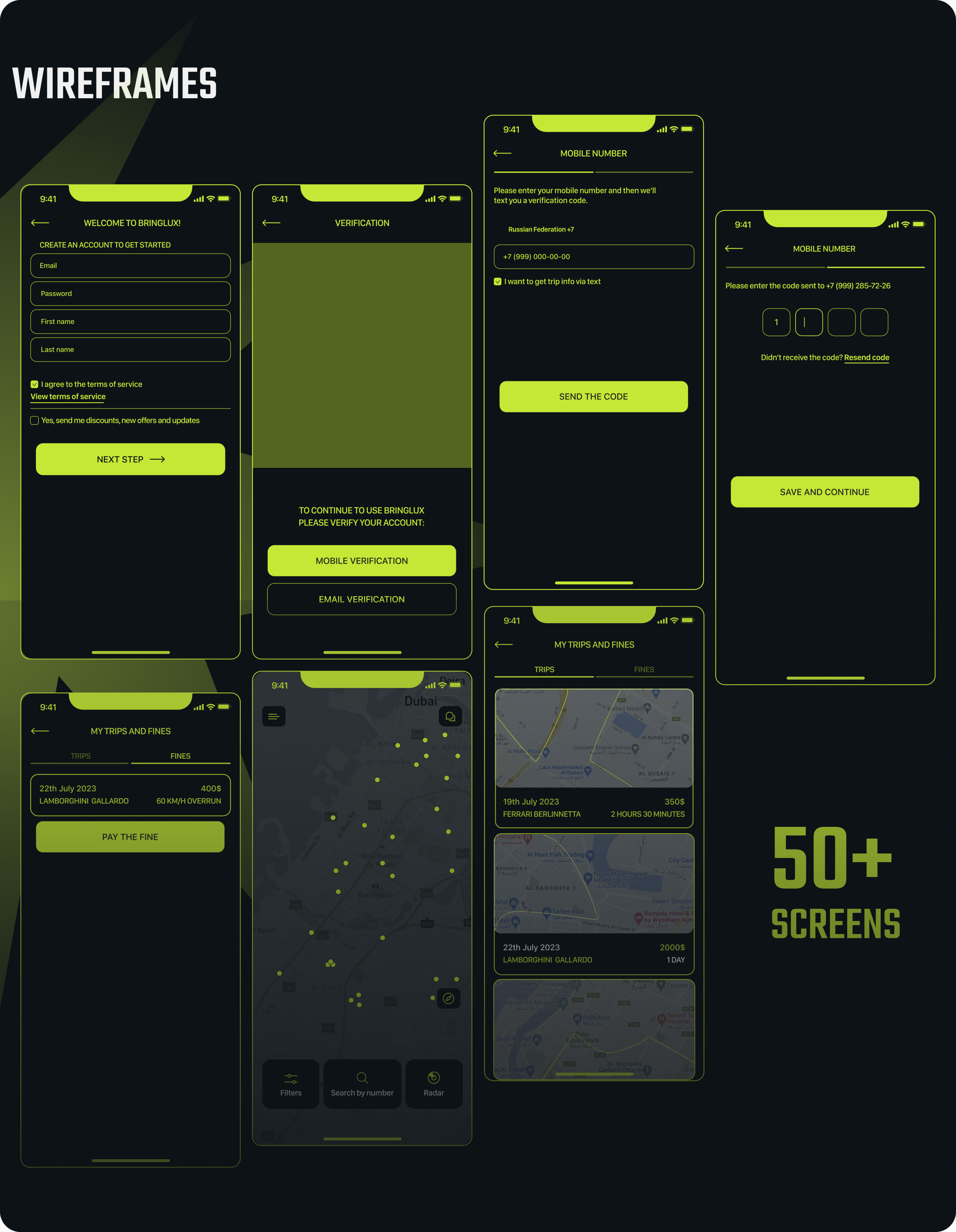 Дизайн мобильного приложения каршеринга Bring Lux | UX/UI — Изображение №12 — Интерфейсы на Dprofile
