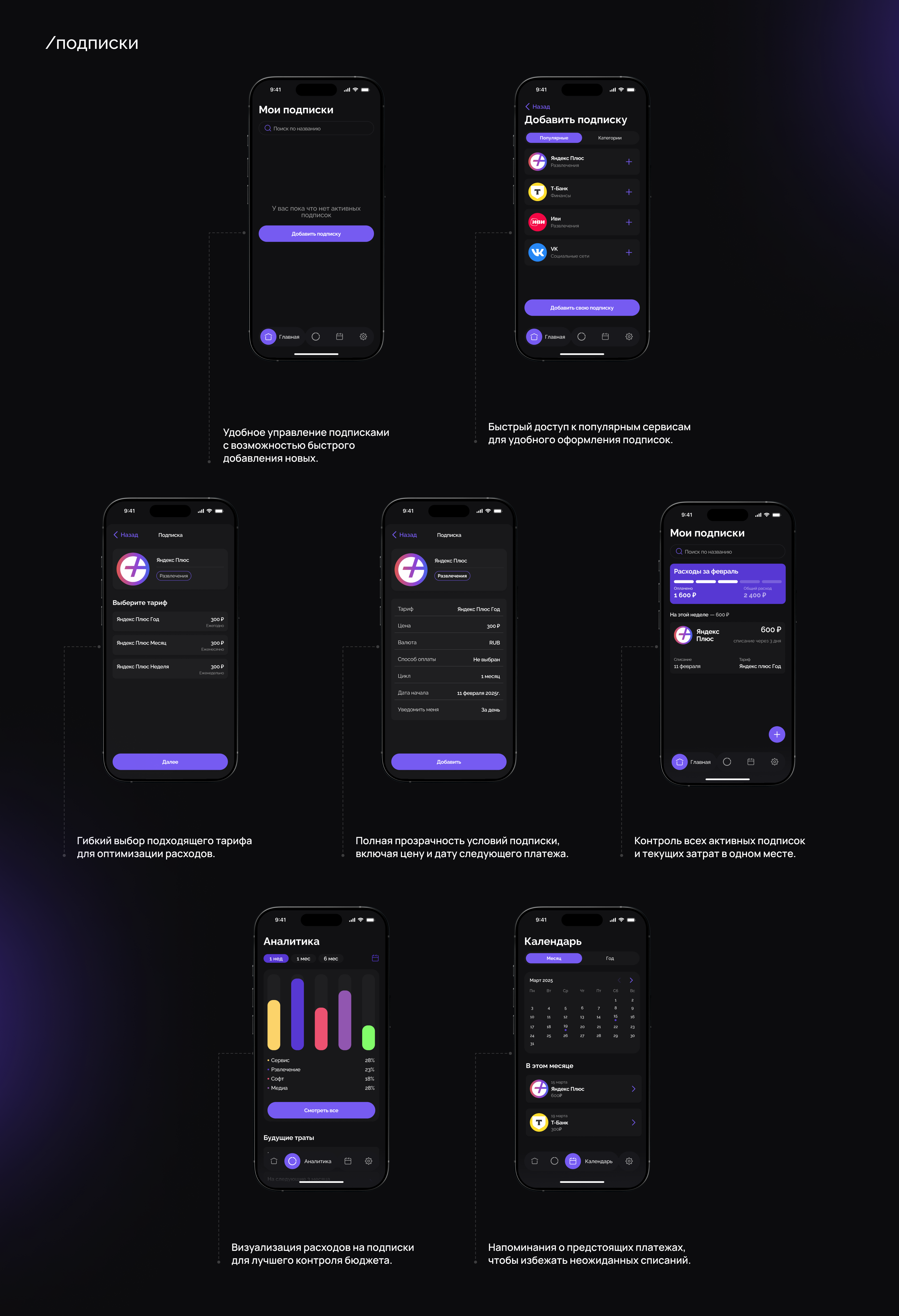Subscription manager/менеджер подписок — Изображение №9 — Интерфейсы на Dprofile