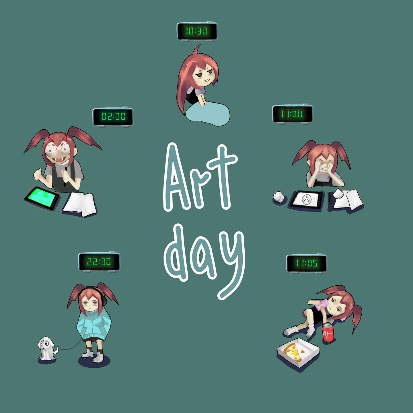 Пиксельный сторителлинг Art day — Изображение №1 — Иллюстрация, Анимация на Dprofile