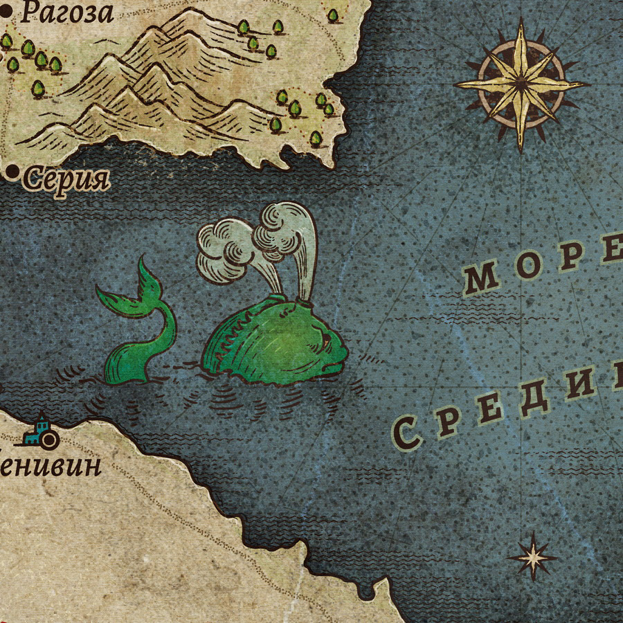 Карта «Львы Аль-Рассана» и «Все моря мира» — Изображение №5 — Иллюстрация, Графика на Dprofile