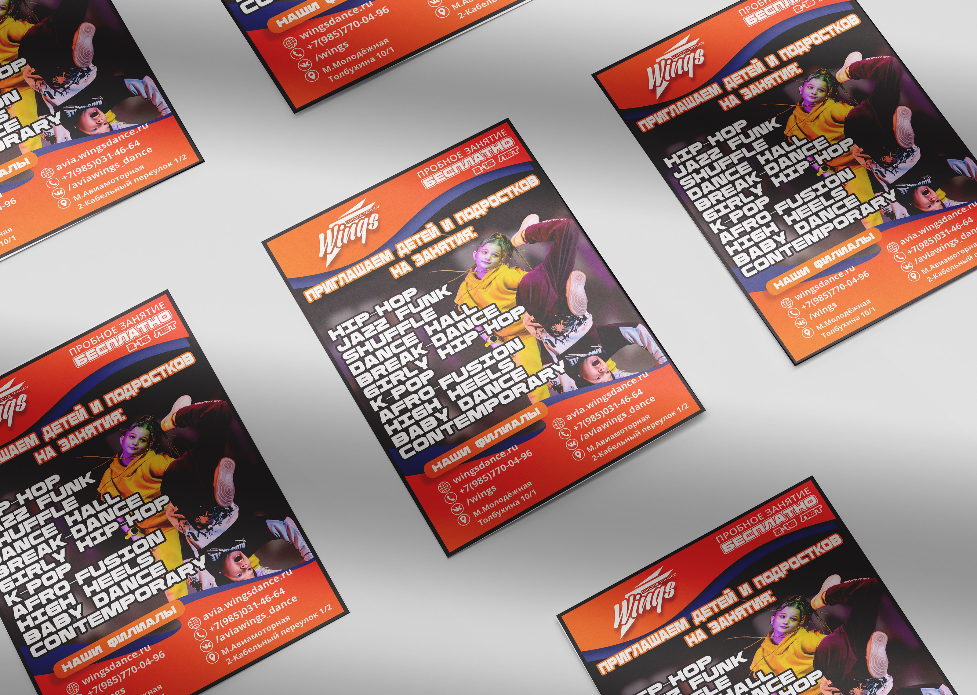 dance school wings — Изображение №2 — Брендинг, Графика на Dprofile