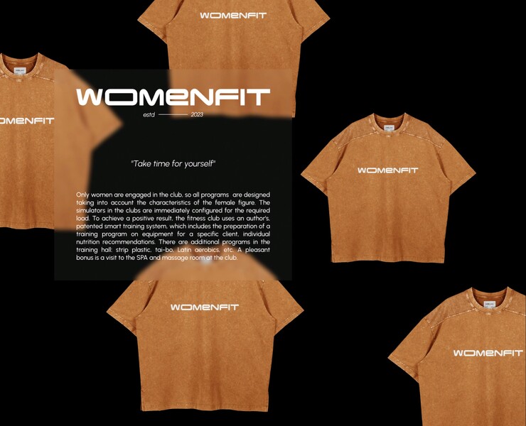 WOMENFIT sports club / logotype / visual identity на Dprofile