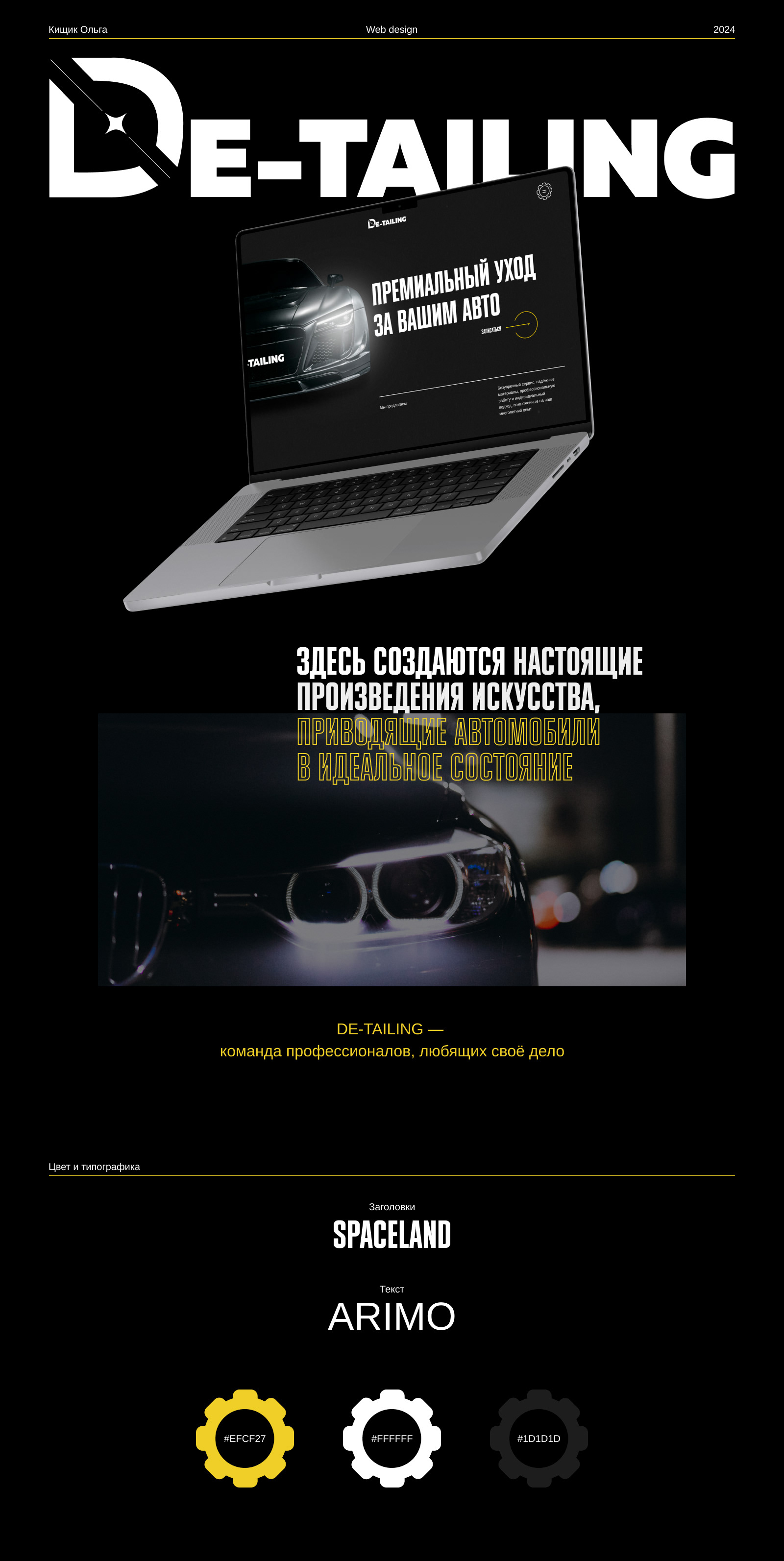 Дизайн лендинга для детейлинг центра — Изображение №1 — Интерфейсы на Dprofile
