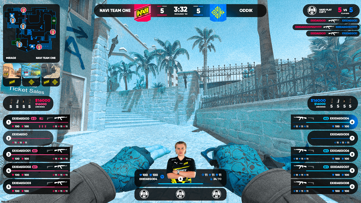 HARD PLAY CUP 9 HUD — Изображение №3 — Графика, Интерфейсы на Dprofile