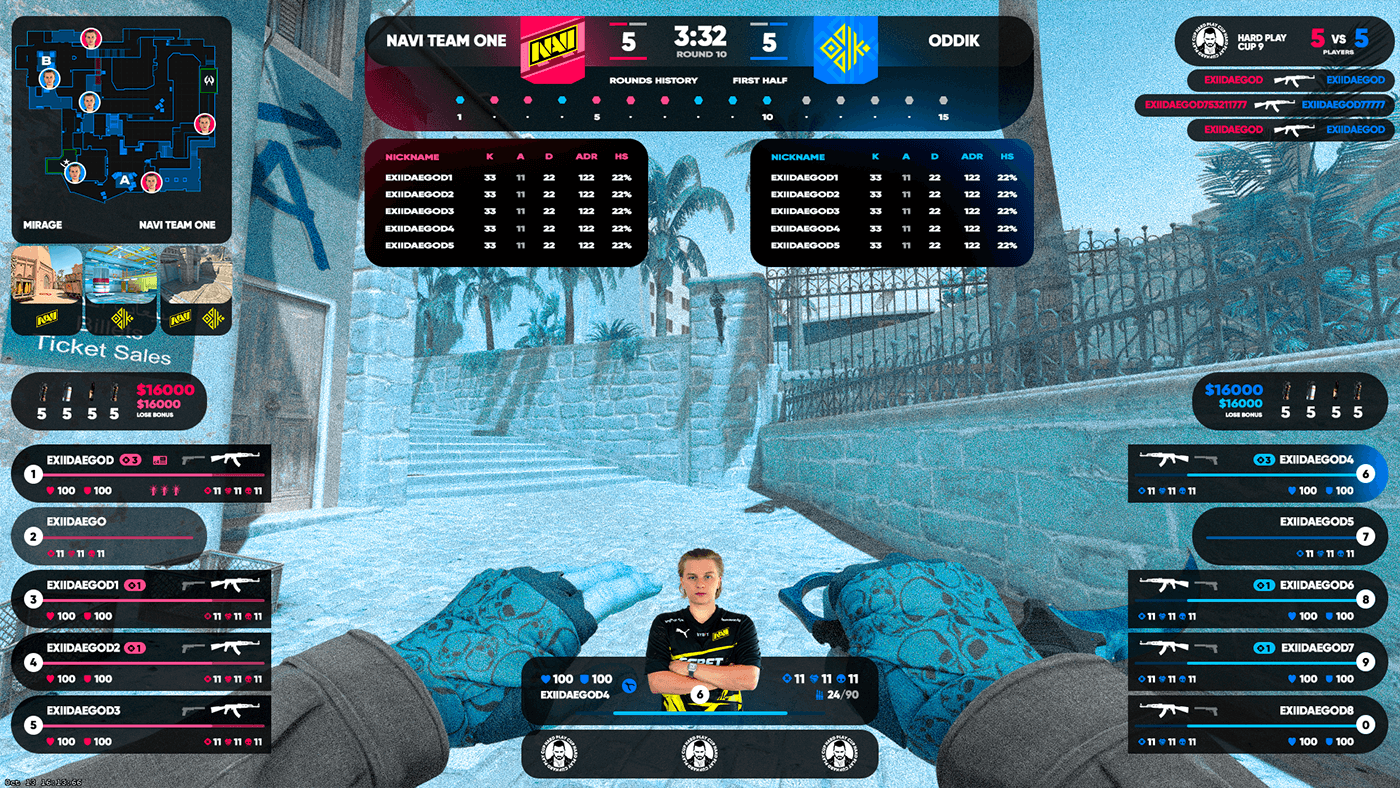 HARD PLAY CUP 9 HUD — Изображение №6 — Графика, Интерфейсы на Dprofile