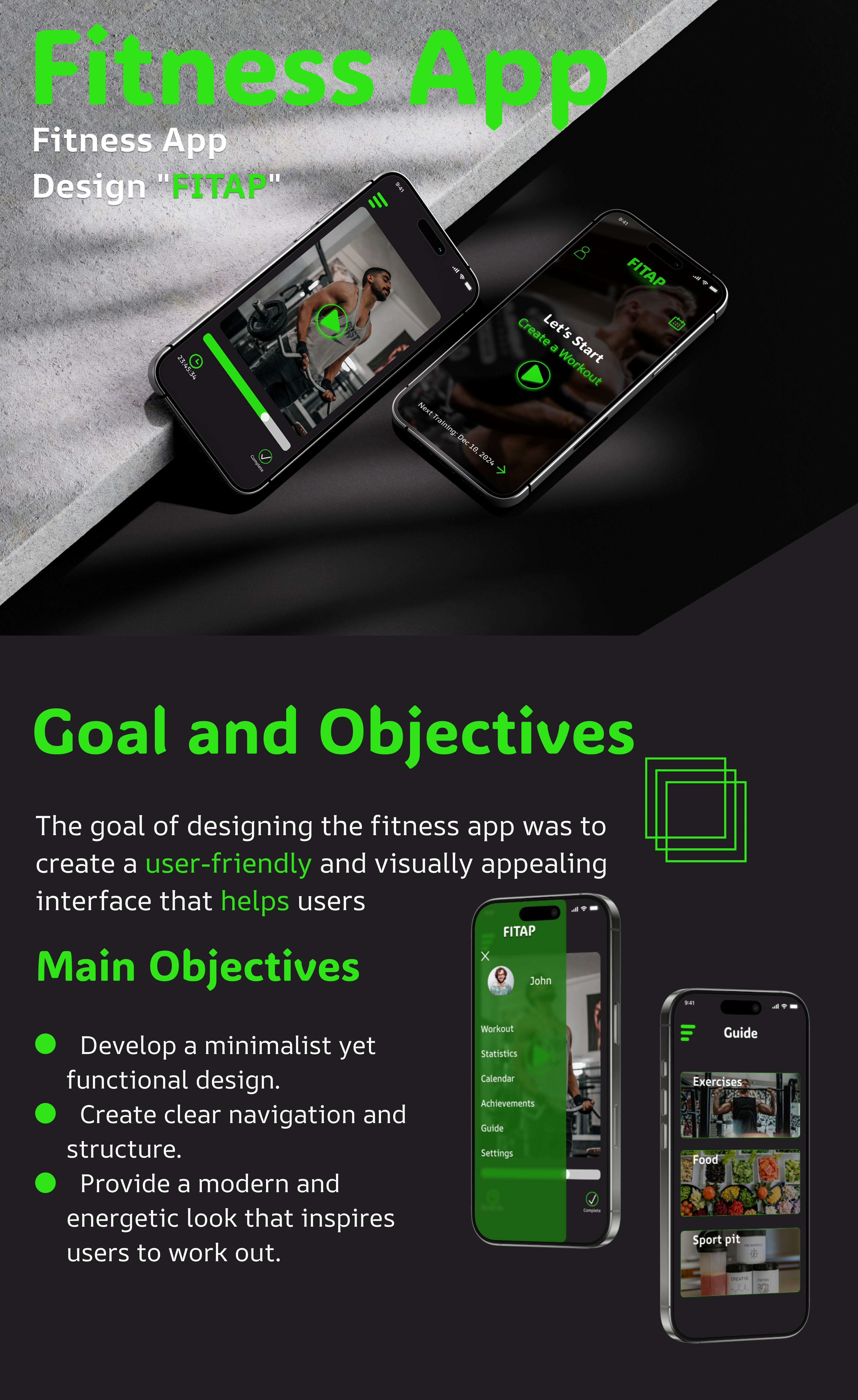FITAP app - fitness assistant — Изображение №1 — Интерфейсы, Брендинг на Dprofile