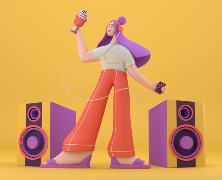 Singer — Иллюстрация, 3D на Dprofile