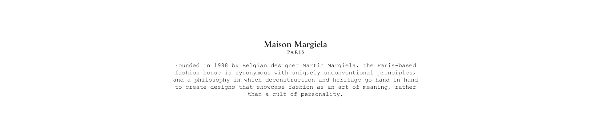 Maison Margiela e-commerce redesign — Изображение №2 — Интерфейсы на Dprofile