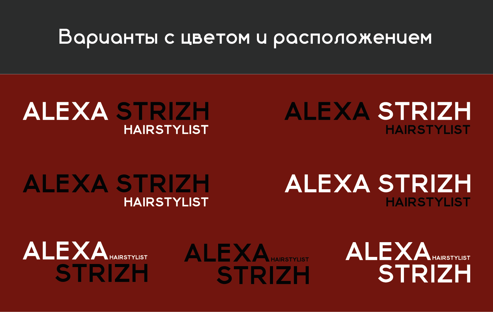 Логотип для парикмахера-стилиста — Изображение №3 — Брендинг на Dprofile