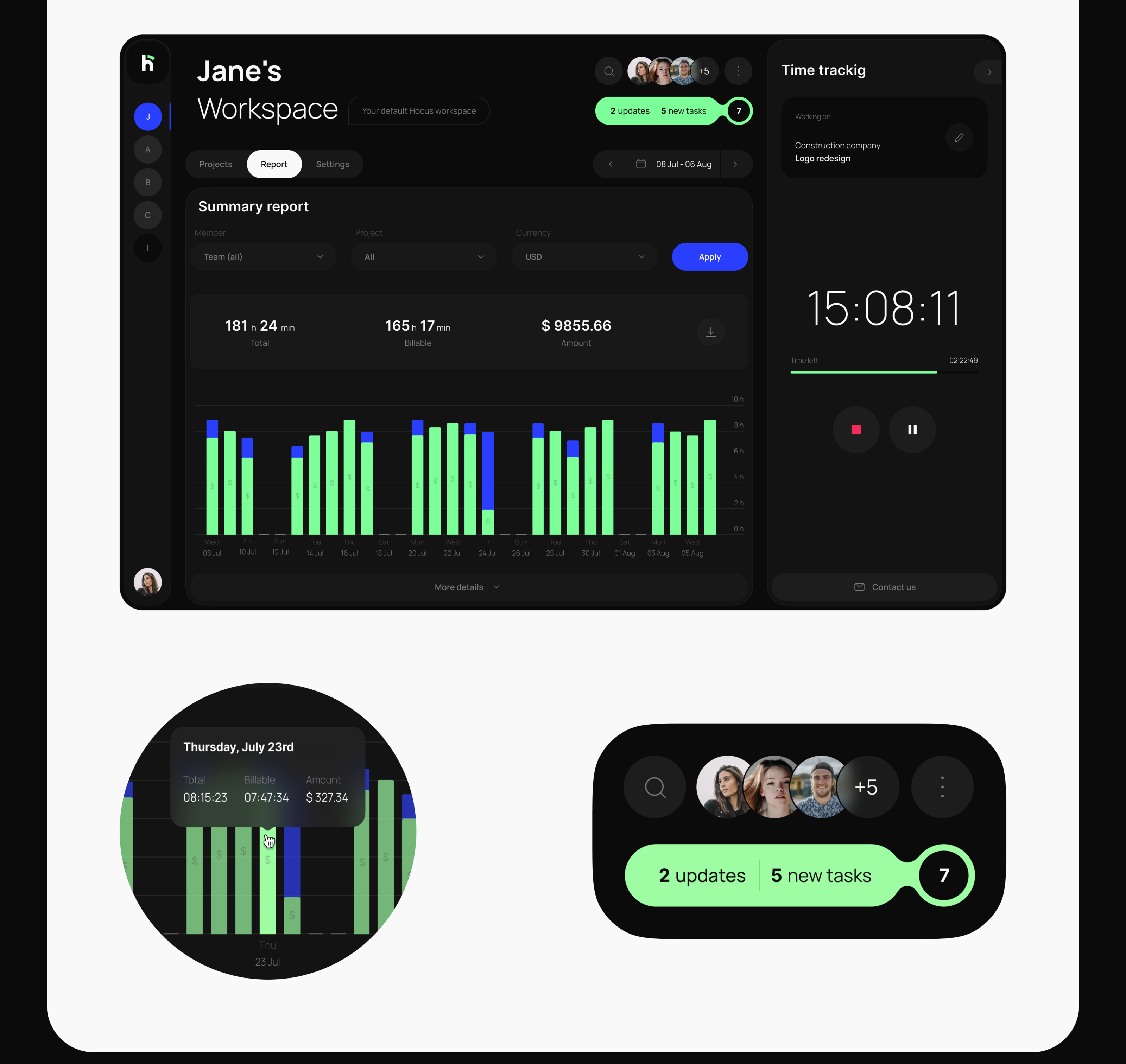 Hocus — Изображение №10 — Интерфейсы на Dprofile
