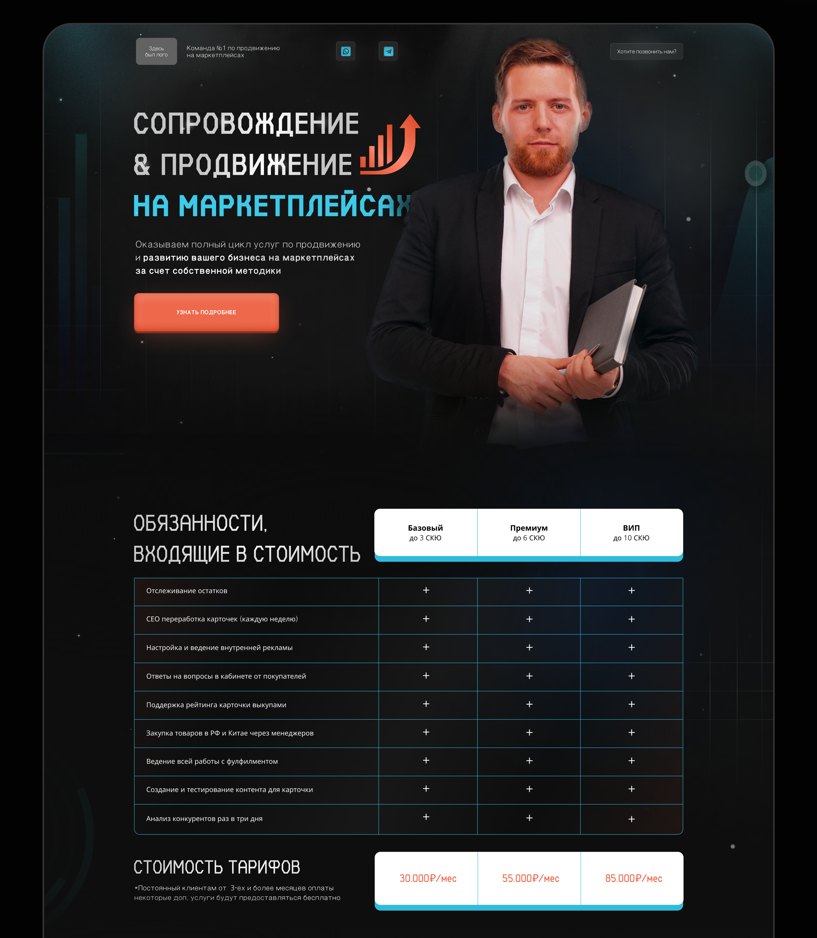 Landing Page / продвижение на маркетплейсах — Изображение №4 — Брендинг, Маркетинг на Dprofile