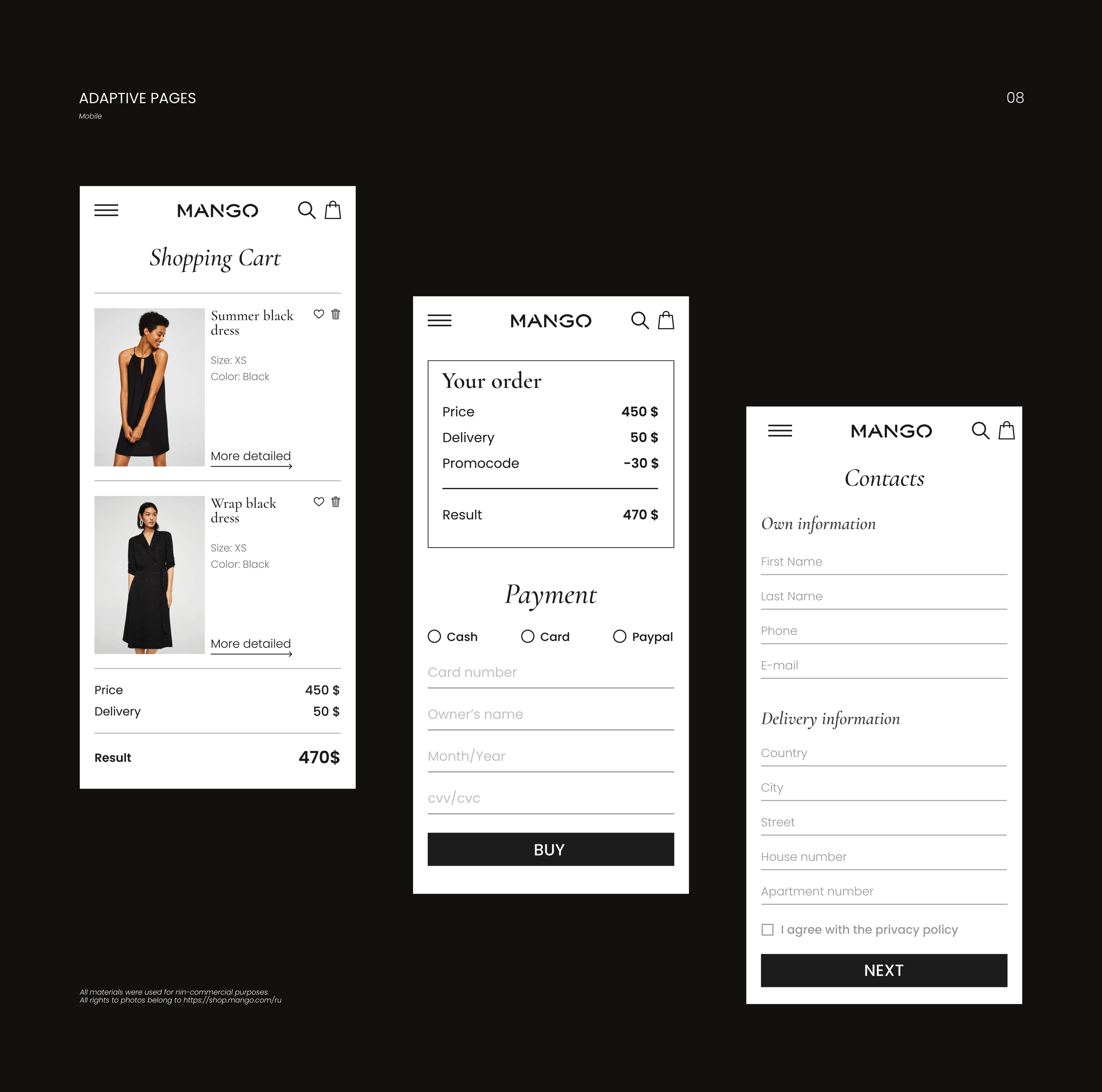 Mango - Website — Изображение №7 — Интерфейсы на Dprofile