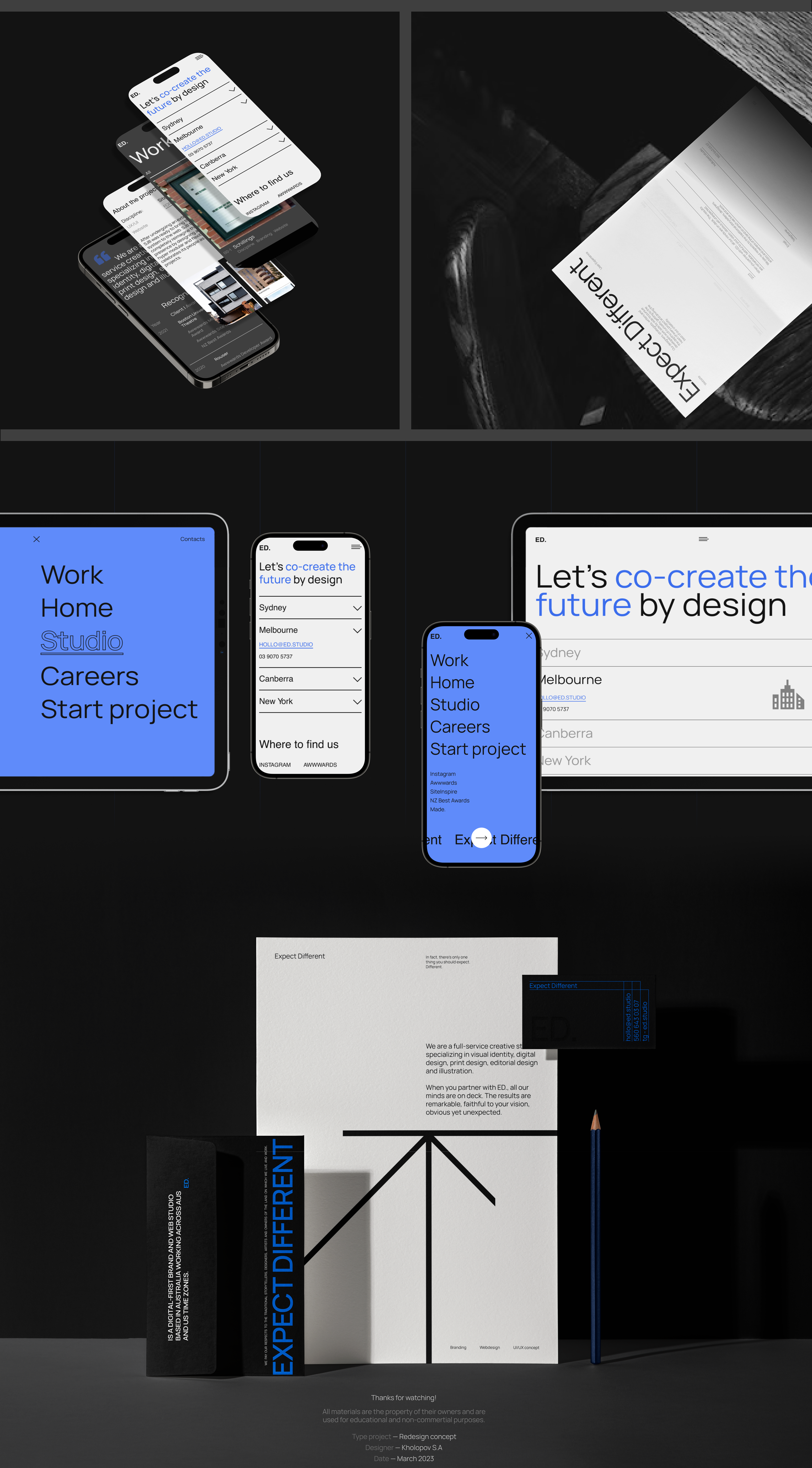 Expect Different | Studio website — Изображение №5 — Интерфейсы на Dprofile