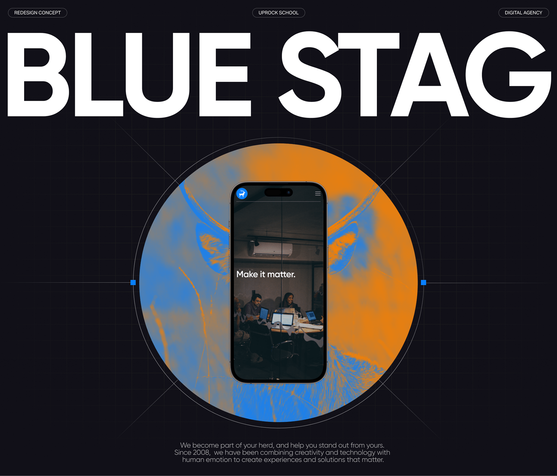 Blue Stag | digital agency redesign — Изображение №1 — Интерфейсы на Dprofile