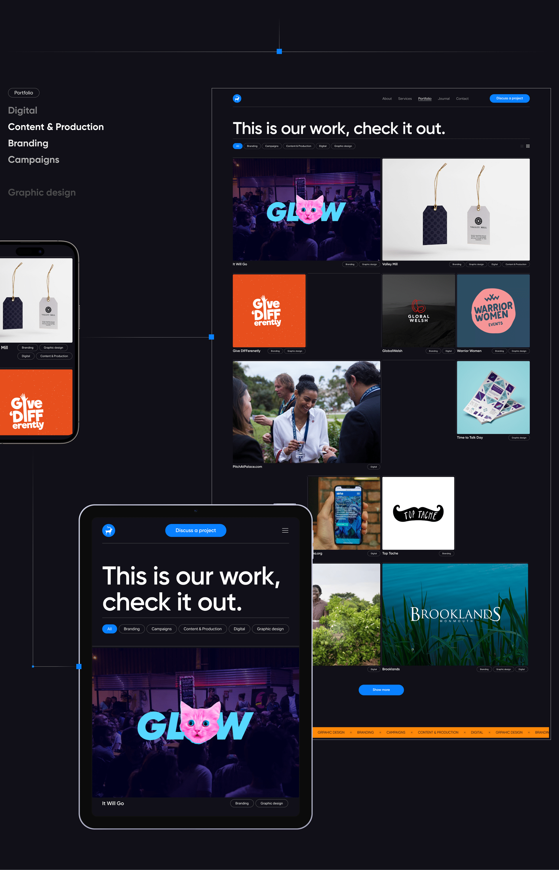 Blue Stag | digital agency redesign — Изображение №5 — Интерфейсы на Dprofile