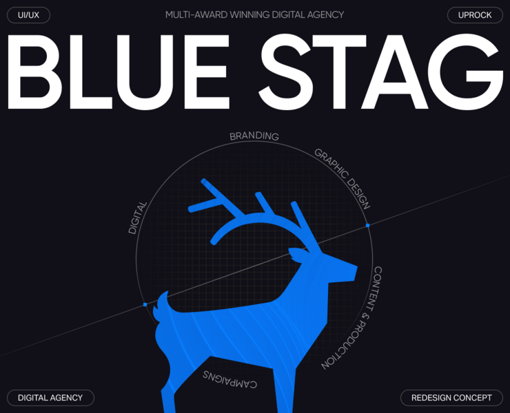 Blue Stag | digital agency redesign — Интерфейсы на Dprofile