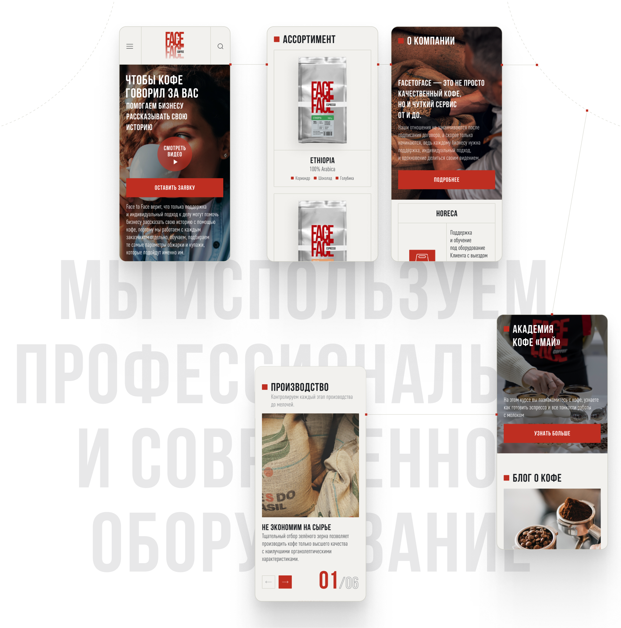 Face to Face - новый B2B бренд кофе ГК «МАЙ» — Изображение №3 — Интерфейсы на Dprofile