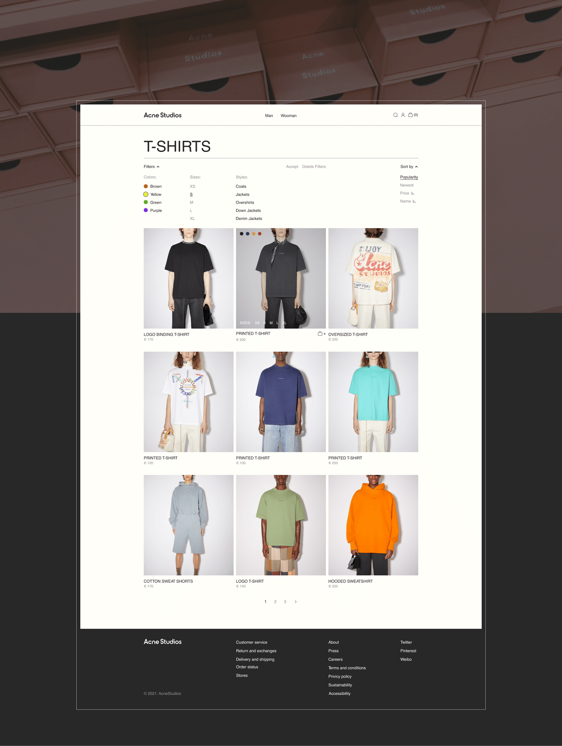 Acne Studious | E-commerce redesign concept — Изображение №4 — Интерфейсы на Dprofile