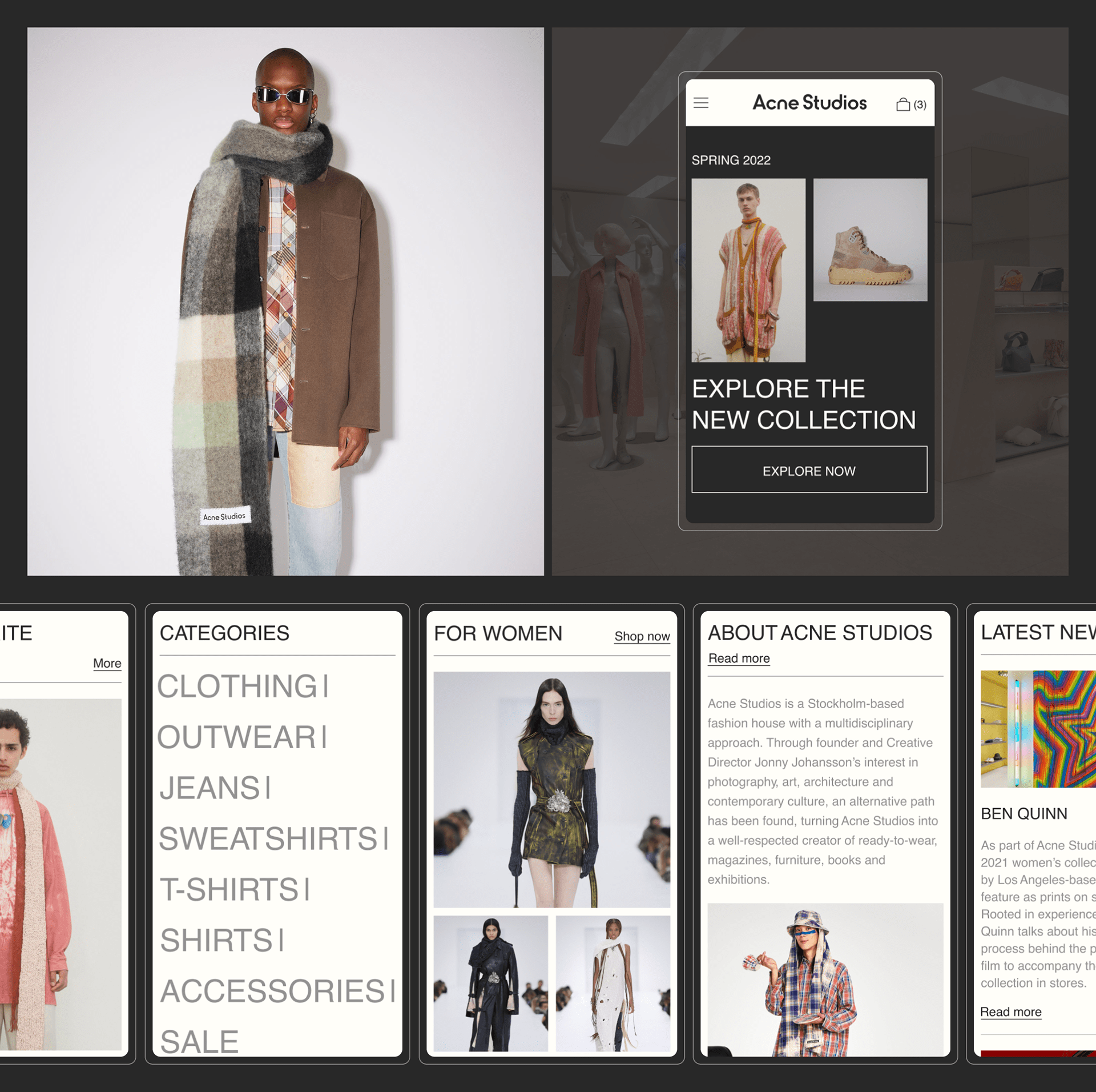 Acne Studious | E-commerce redesign concept — Изображение №3 — Интерфейсы на Dprofile