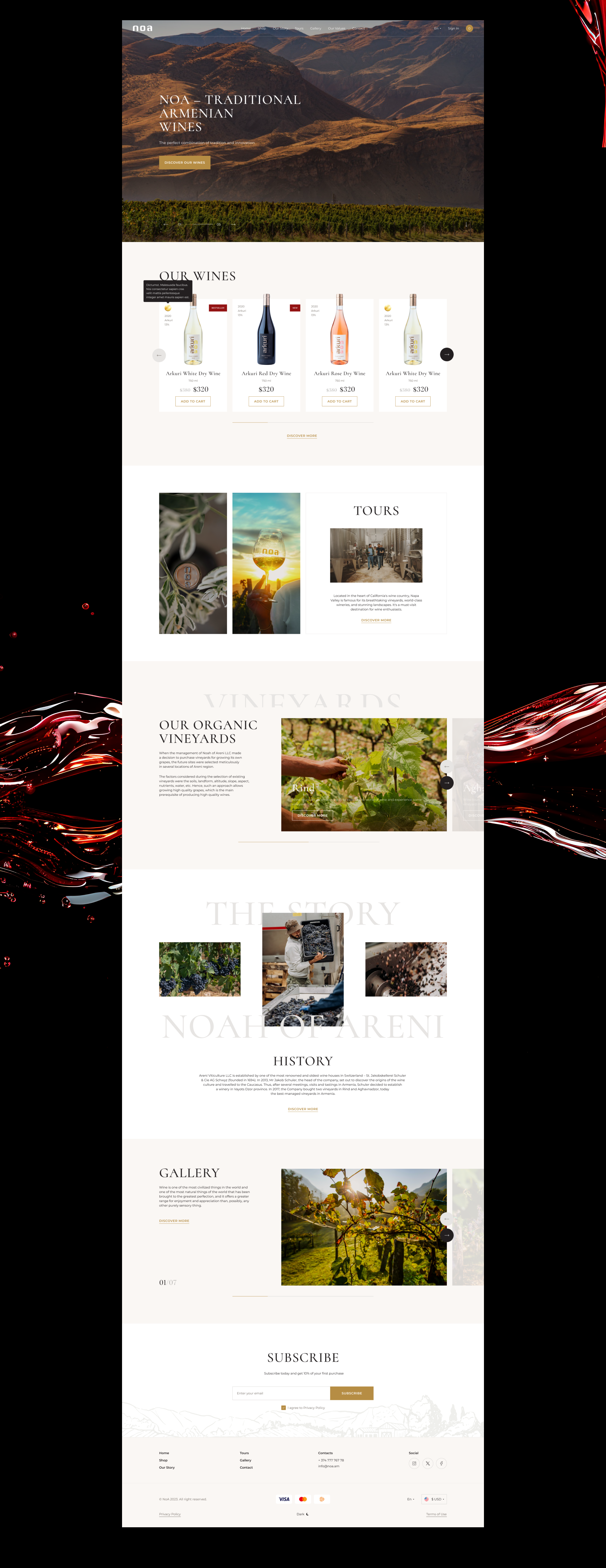NOA WINE | E-commerce — Изображение №4 — Интерфейсы на Dprofile