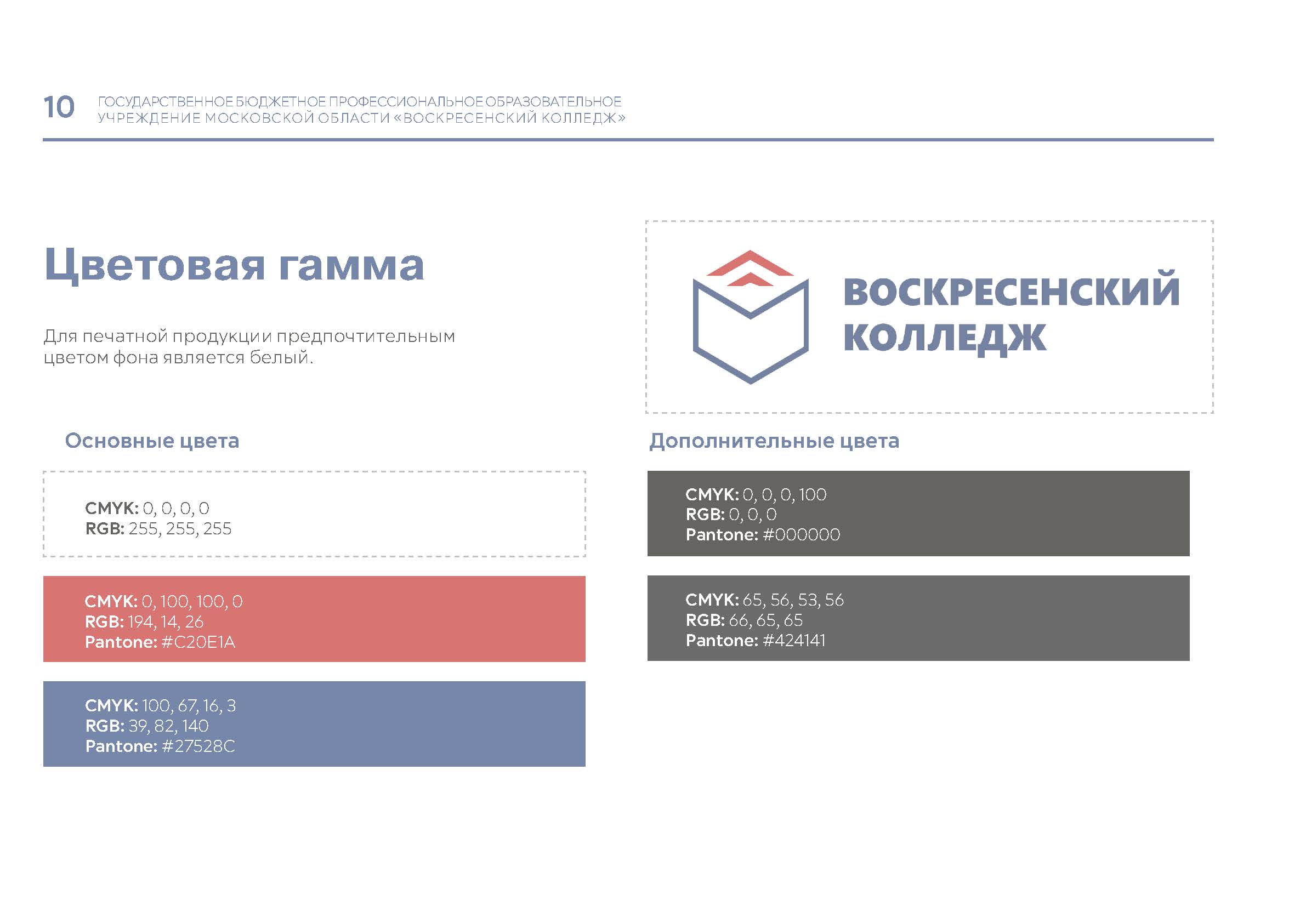 Брендбук для ГБПОУ МО "Воскресенский колледж" — Изображение №5 — Брендинг, Графика на Dprofile