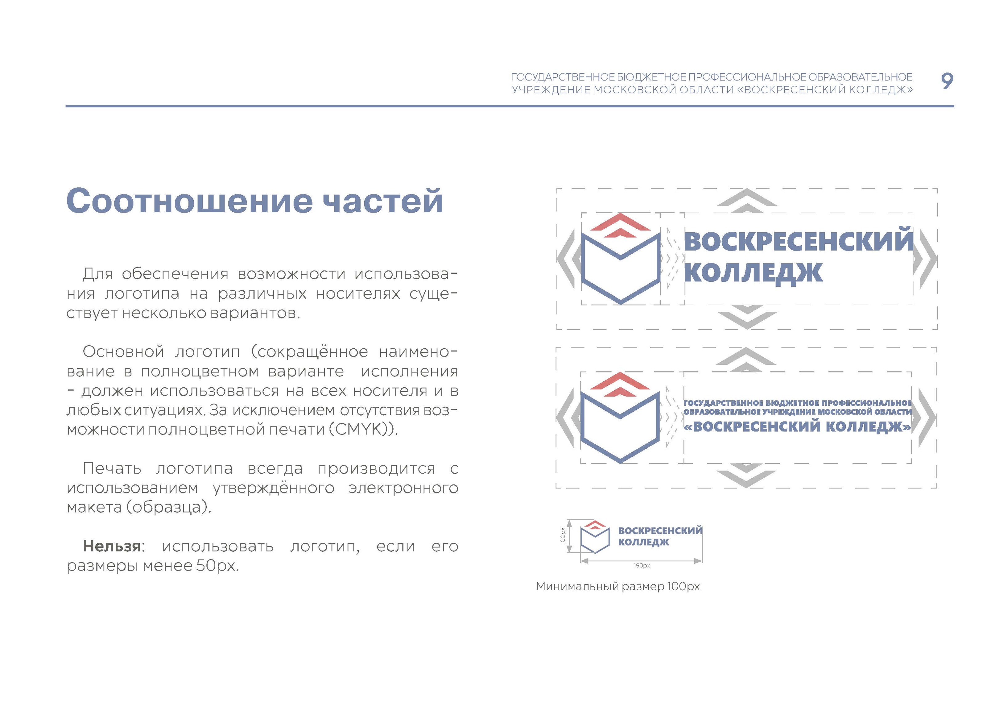 Брендбук для ГБПОУ МО "Воскресенский колледж" — Изображение №4 — Брендинг, Графика на Dprofile