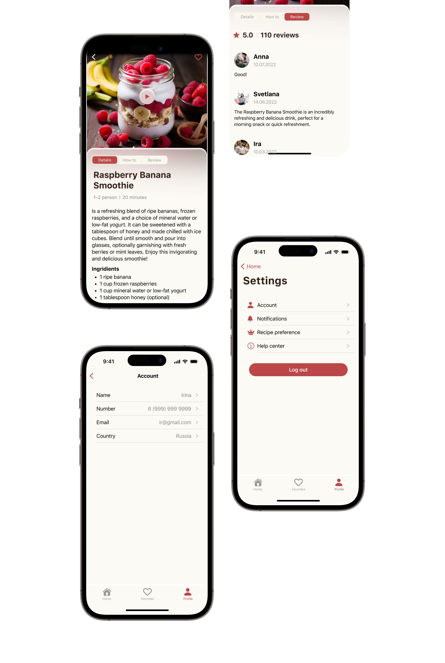 IOS app Food Recipes — Изображение №7 — Интерфейсы на Dprofile
