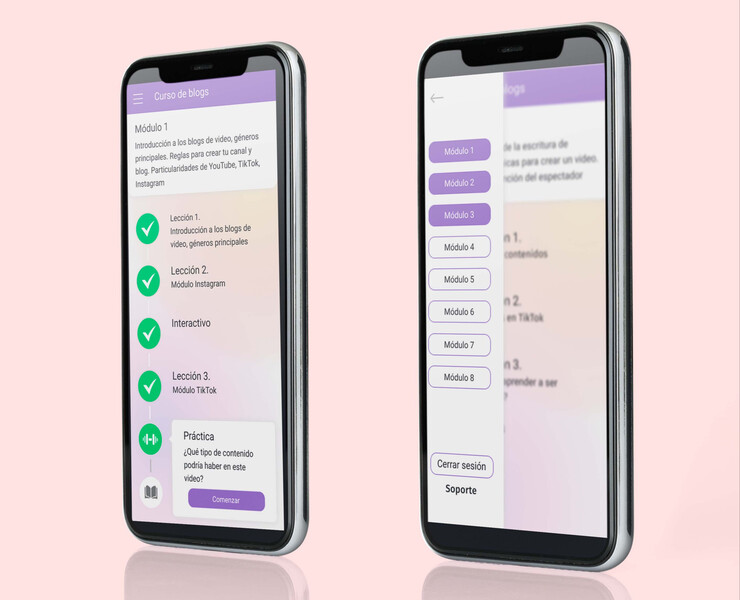 Мобильное приложение для академии блогера — Интерфейсы на Dprofile