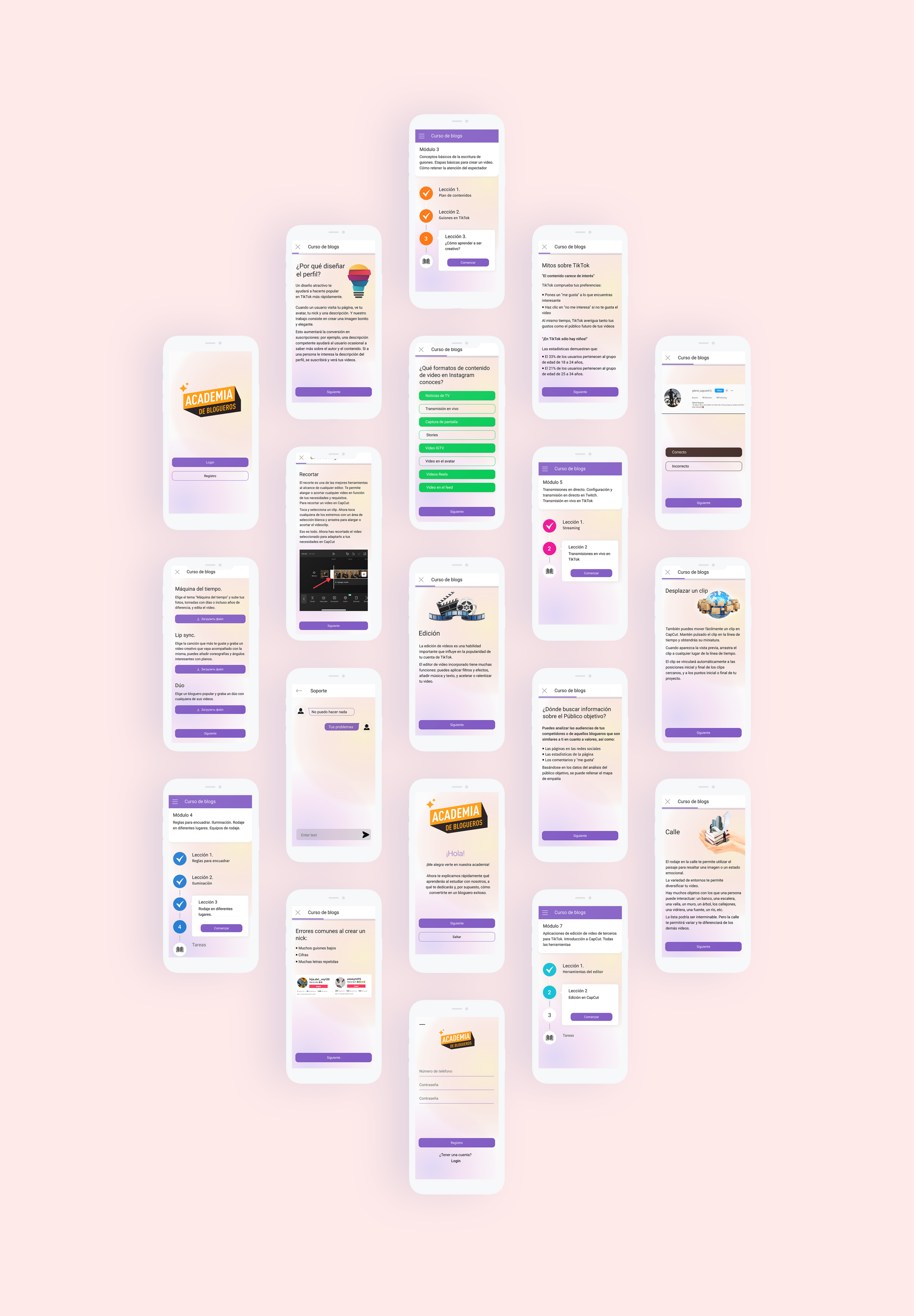 Мобильное приложение для академии блогера — Изображение №5 — Интерфейсы на Dprofile