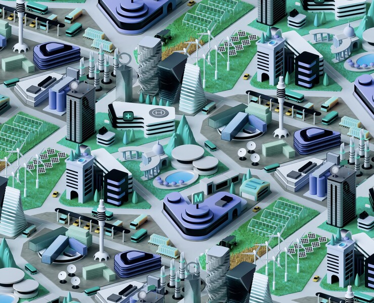 Districts — Иллюстрация, 3D на Dprofile