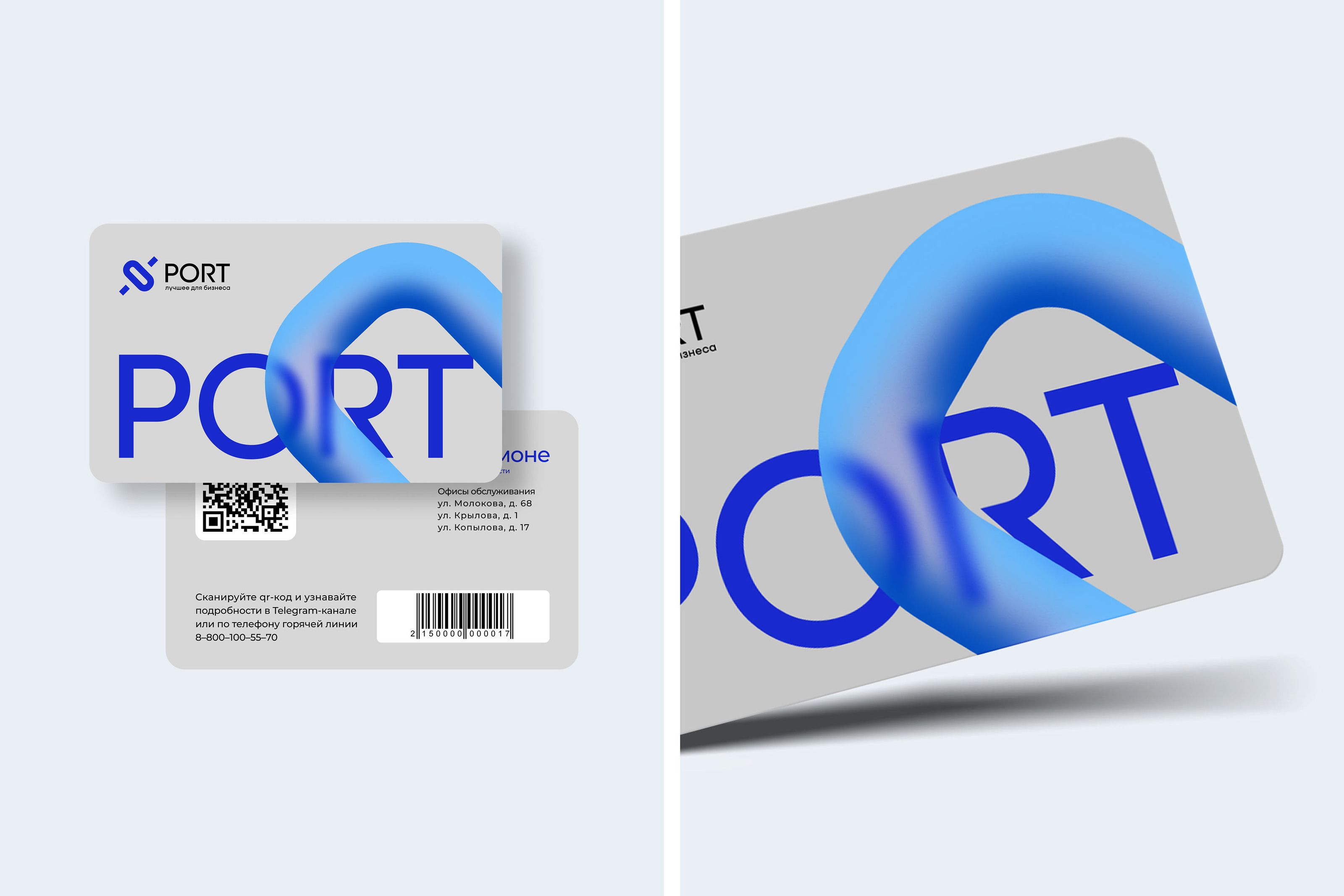 Карты лояльности для холдинга «PORT». — Изображение №2 — Интерфейсы, Брендинг на Dprofile