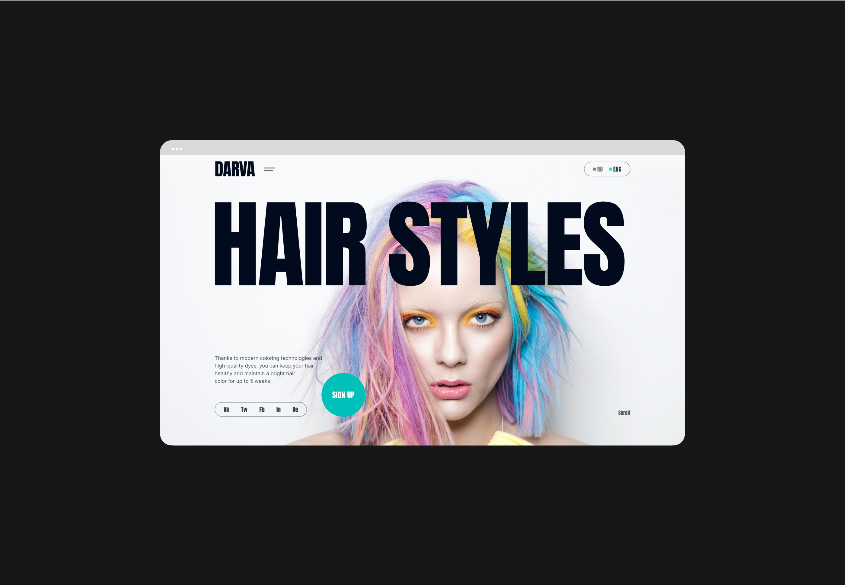 Дизайн сайта студии креативного окрашивания «DARVA» — Изображение №3 — Интерфейсы на Dprofile