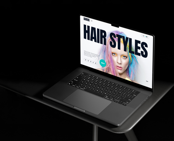 Дизайн сайта студии креативного окрашивания «DARVA» — Интерфейсы на Dprofile