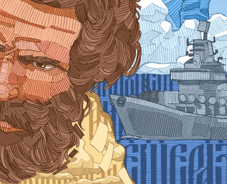 Бурлаки — Иллюстрация, Графика на Dprofile