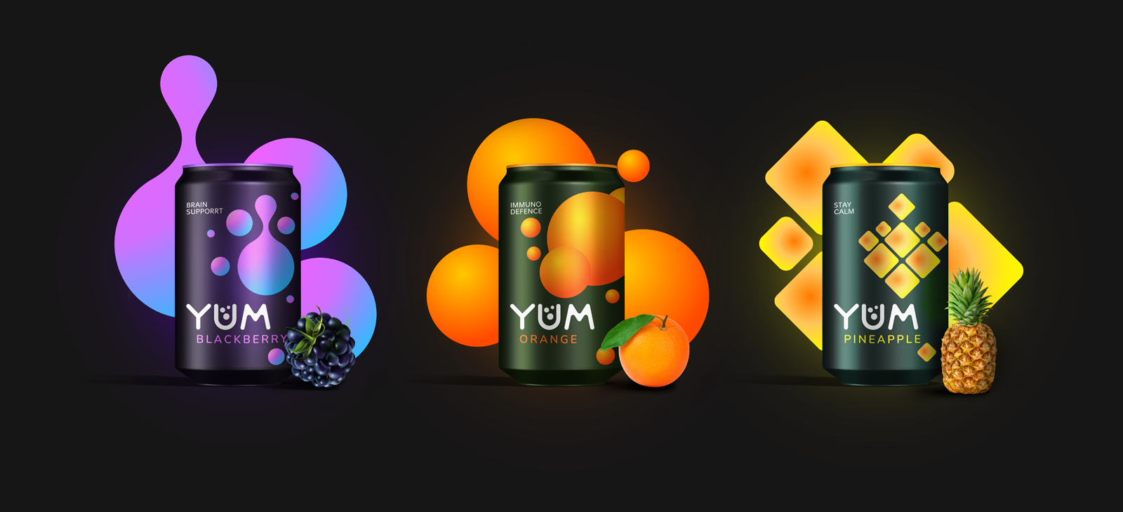 YUM - инновационный функциональный напиток — Изображение №2 — Брендинг на Dprofile