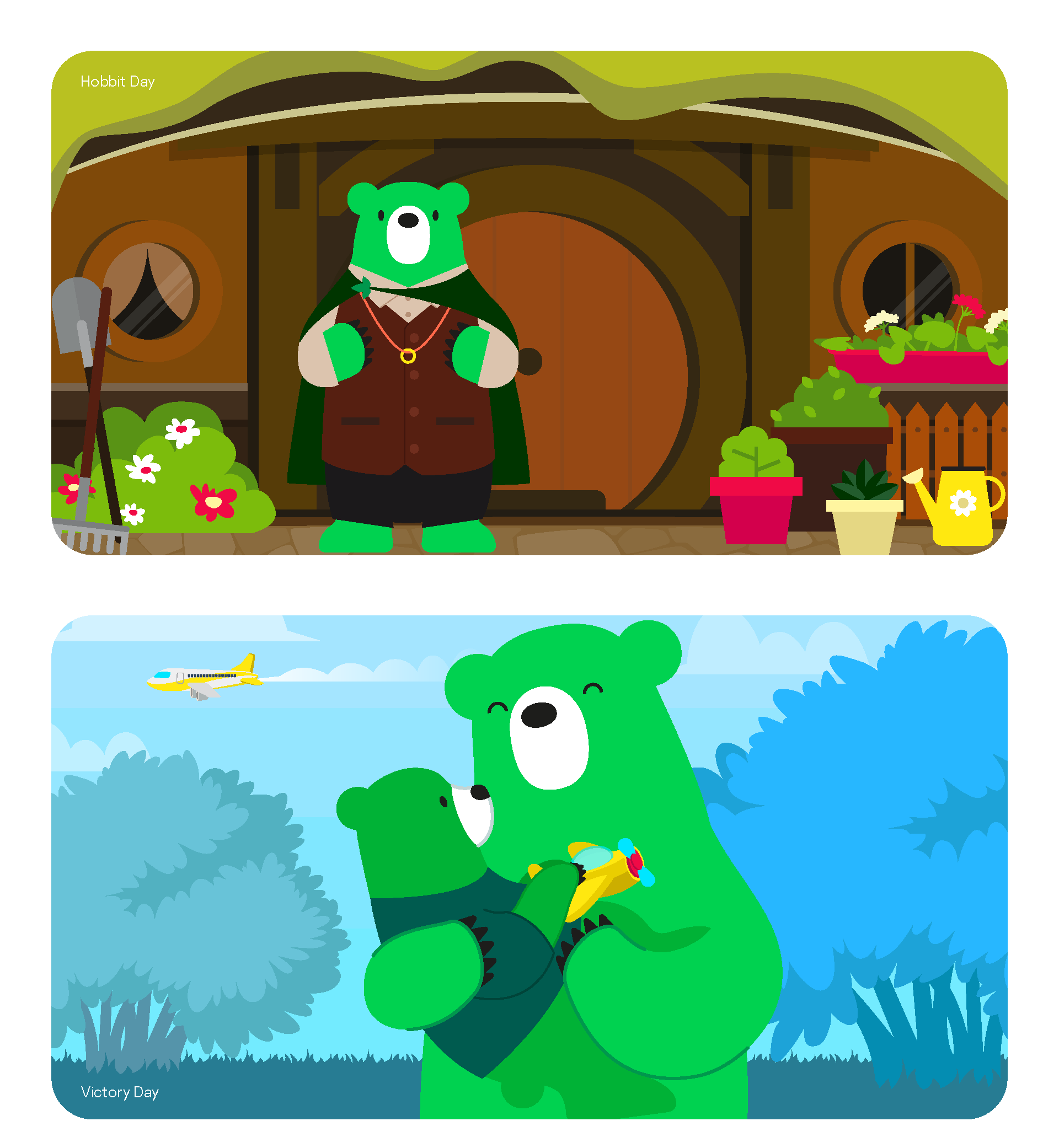 Фирменный стиль праздничных открыток — Изображение №3 — Брендинг, Иллюстрация на Dprofile