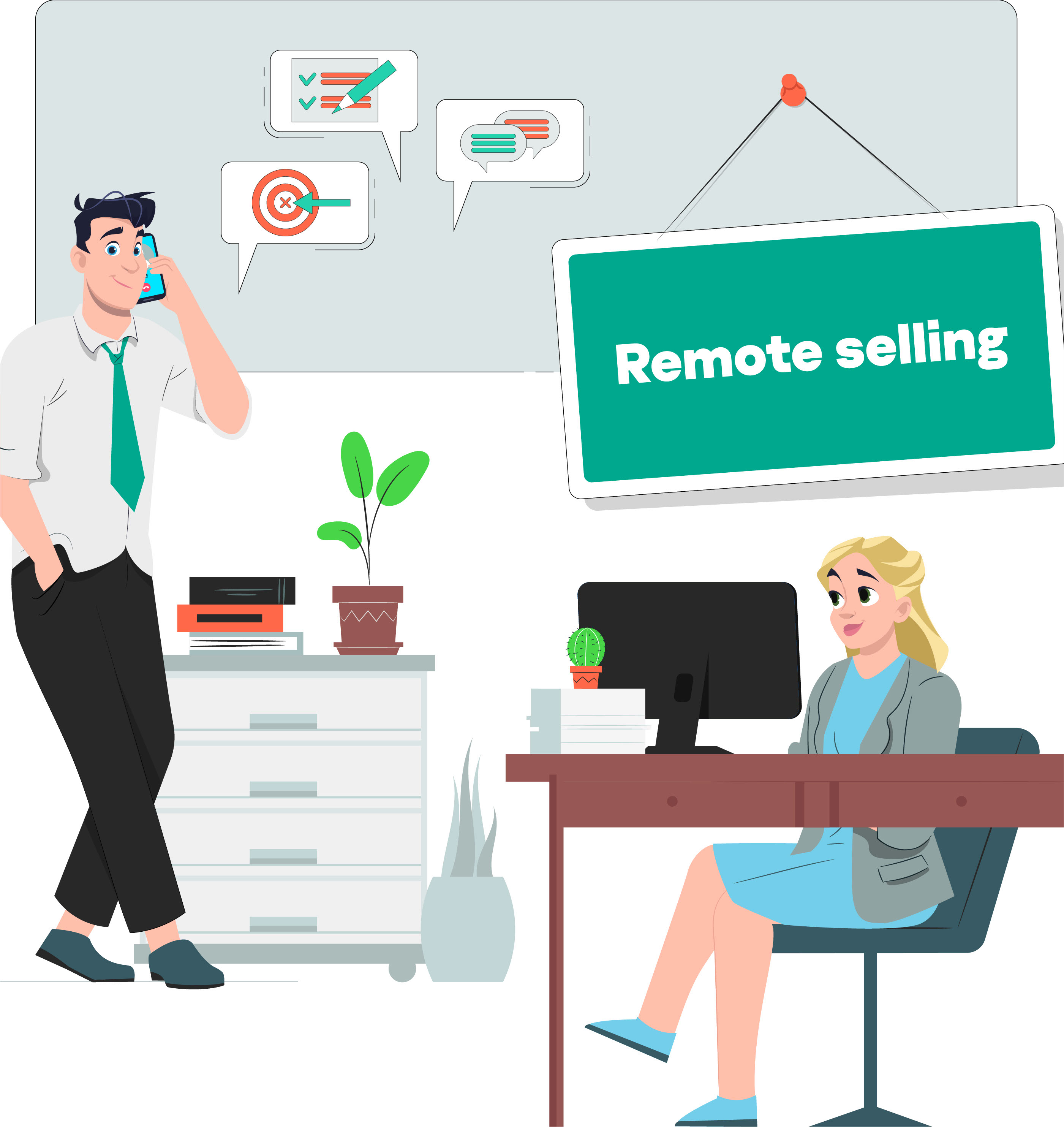 Remote Selling and Selling by Phone — Изображение №4 — Иллюстрация, Графика на Dprofile