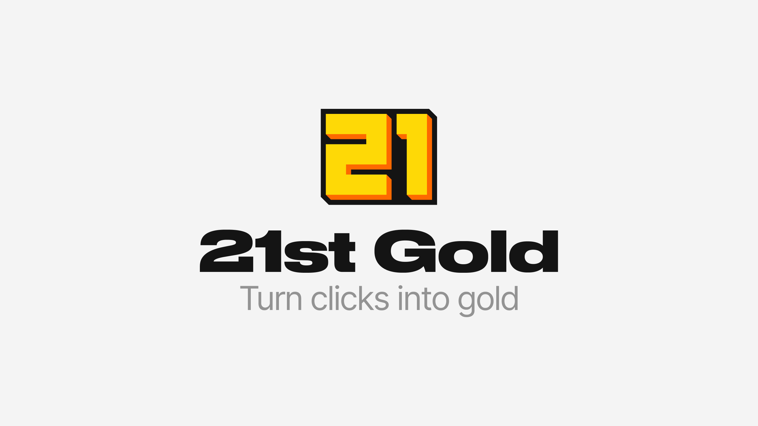 21st Gold — Turn clicks into gold — Изображение №8 — Брендинг, Графика на Dprofile