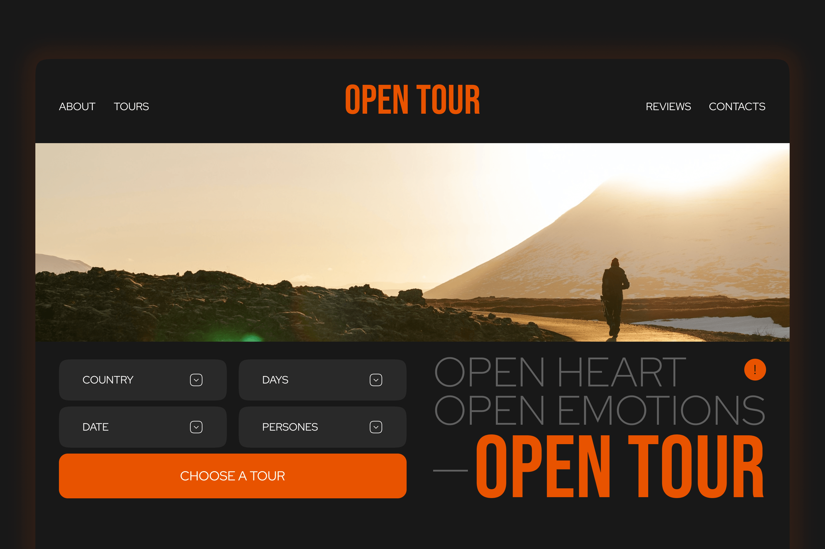 Open Tour website — Изображение №4 — Интерфейсы на Dprofile