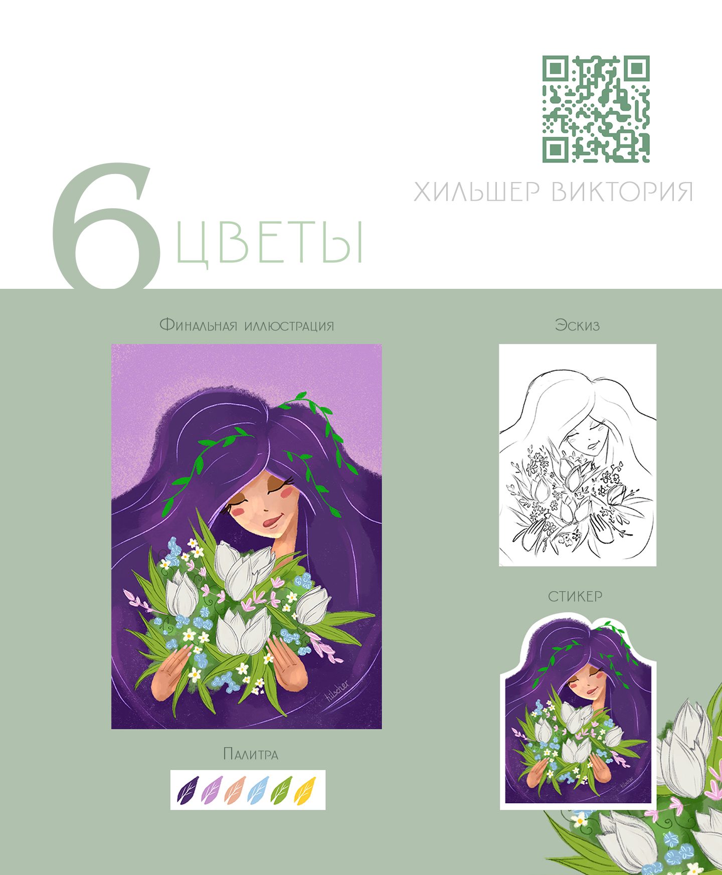 Открытки и стикеры к 8 Марта — Изображение №7 — Иллюстрация, Графика на Dprofile