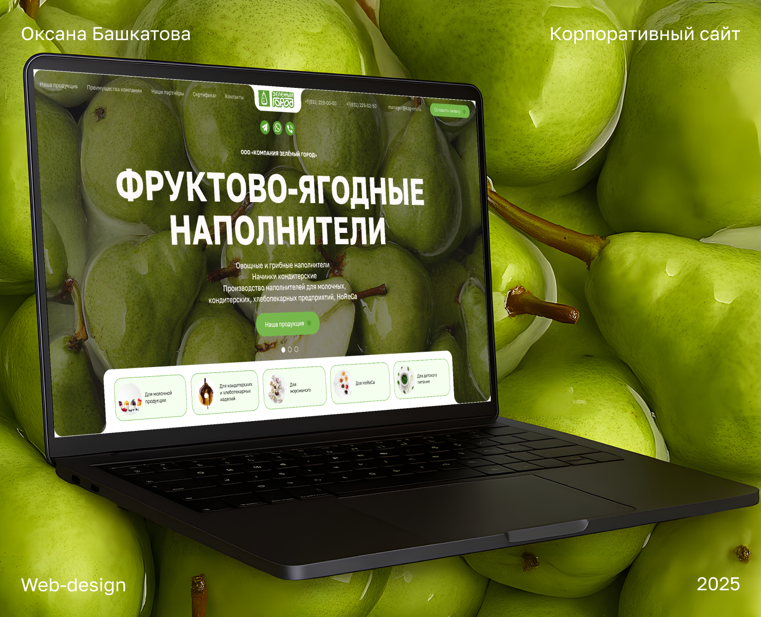Дизайн сайта для производителя фруктово-ягодныхнаполнителей на Dprofile