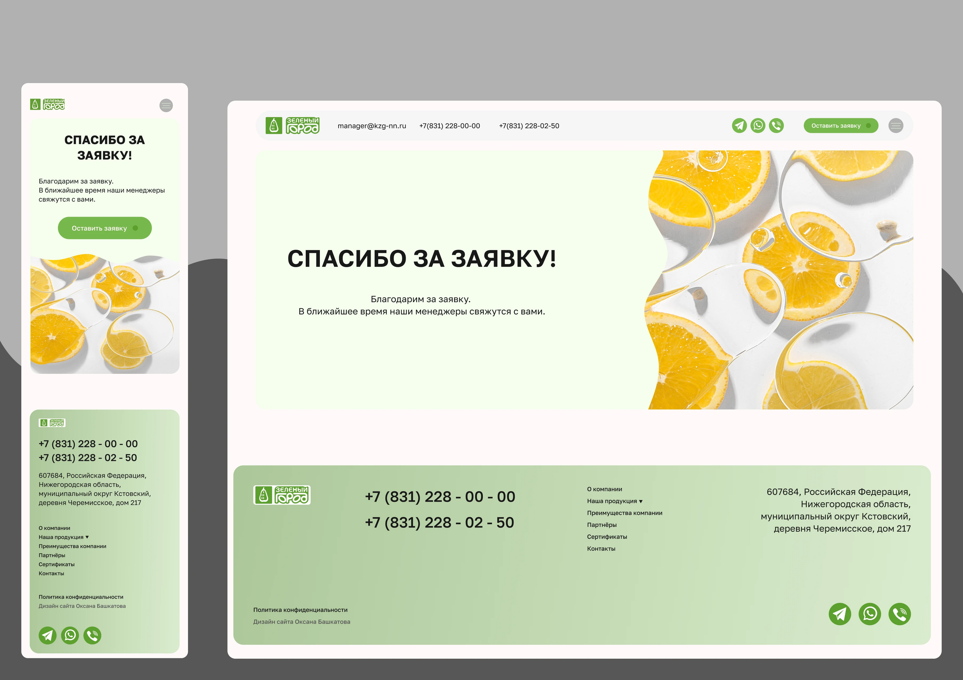Дизайн сайта для производителя фруктово-ягодныхнаполнителей — Изображение №15 — Интерфейсы на Dprofile