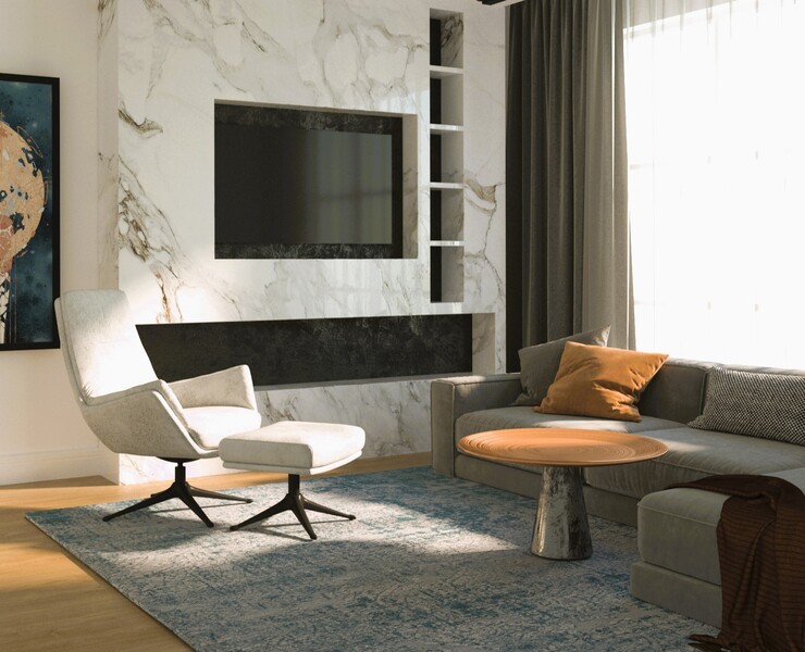 Проект гостиной — 3D на Dprofile