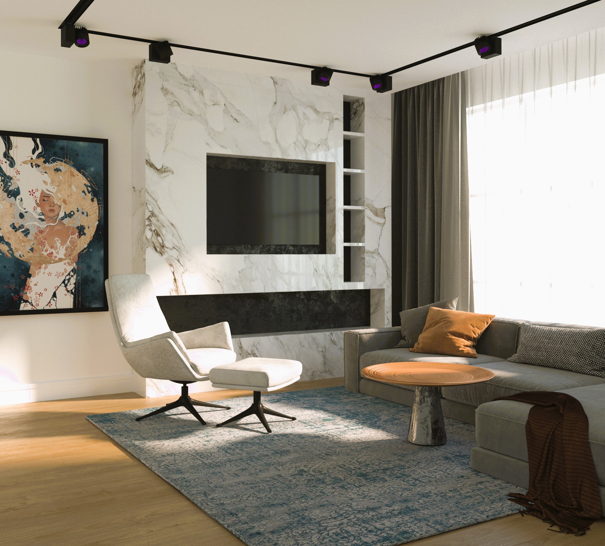 Проект гостиной — Изображение №1 — 3D на Dprofile