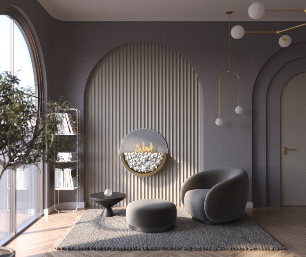 Проект комнаты с камином — Изображение №1 — 3D на Dprofile