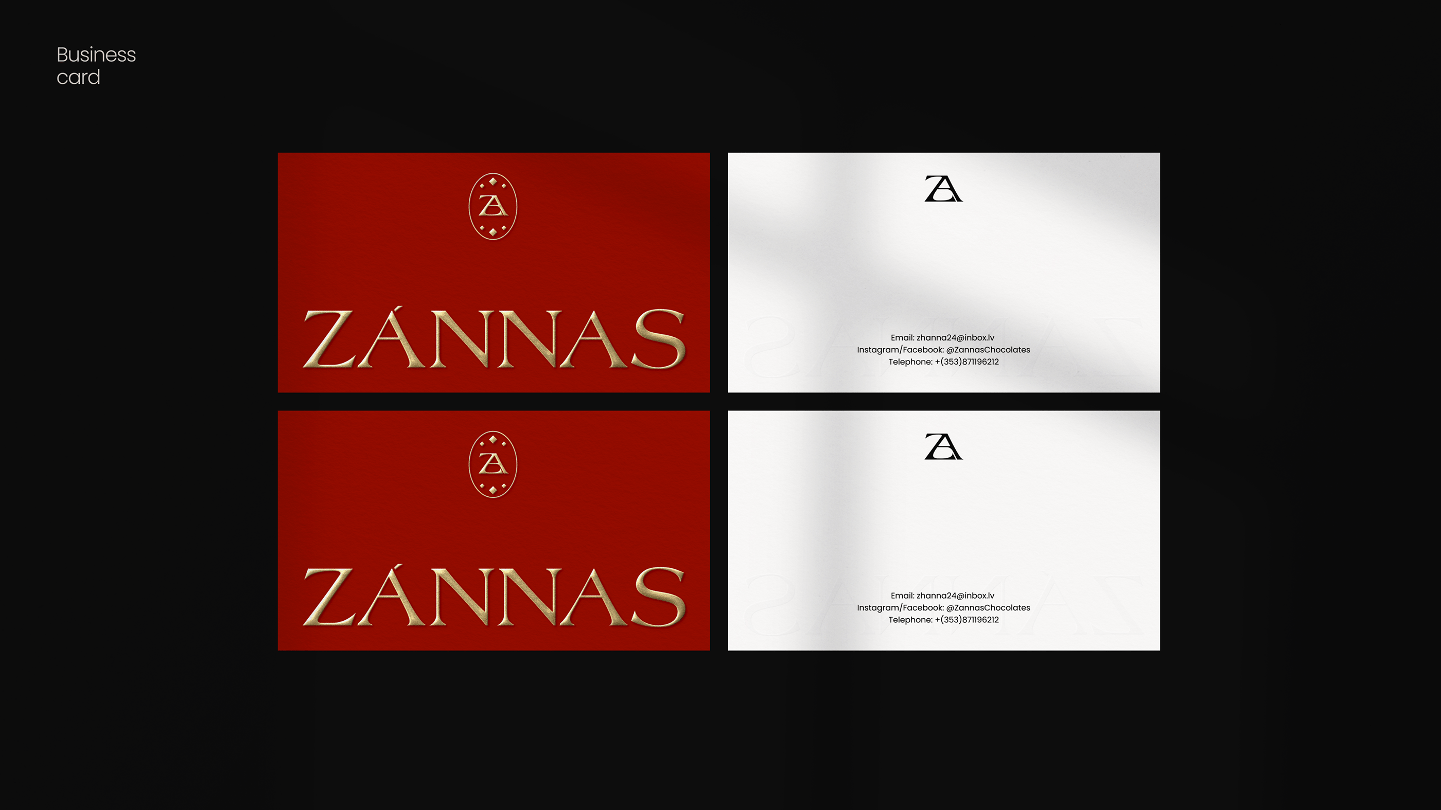 Zanna's Chocolates Visual Brand identity — Изображение №3 — Брендинг на Dprofile