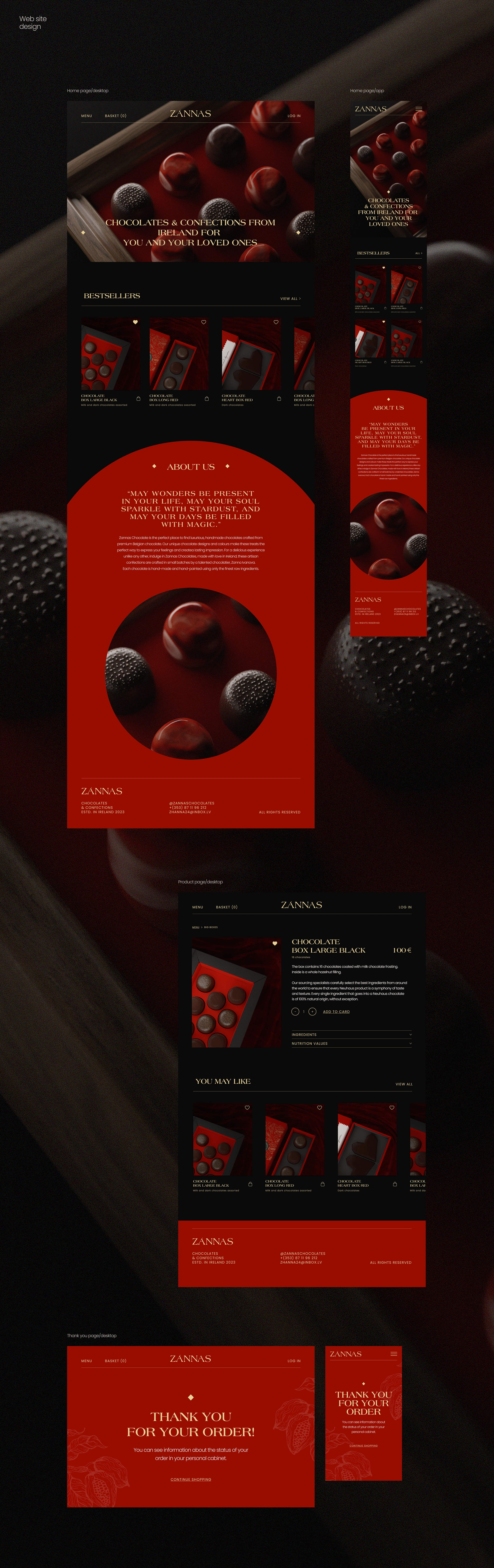 Zanna's Chocolates Visual Brand identity — Изображение №11 — Брендинг на Dprofile