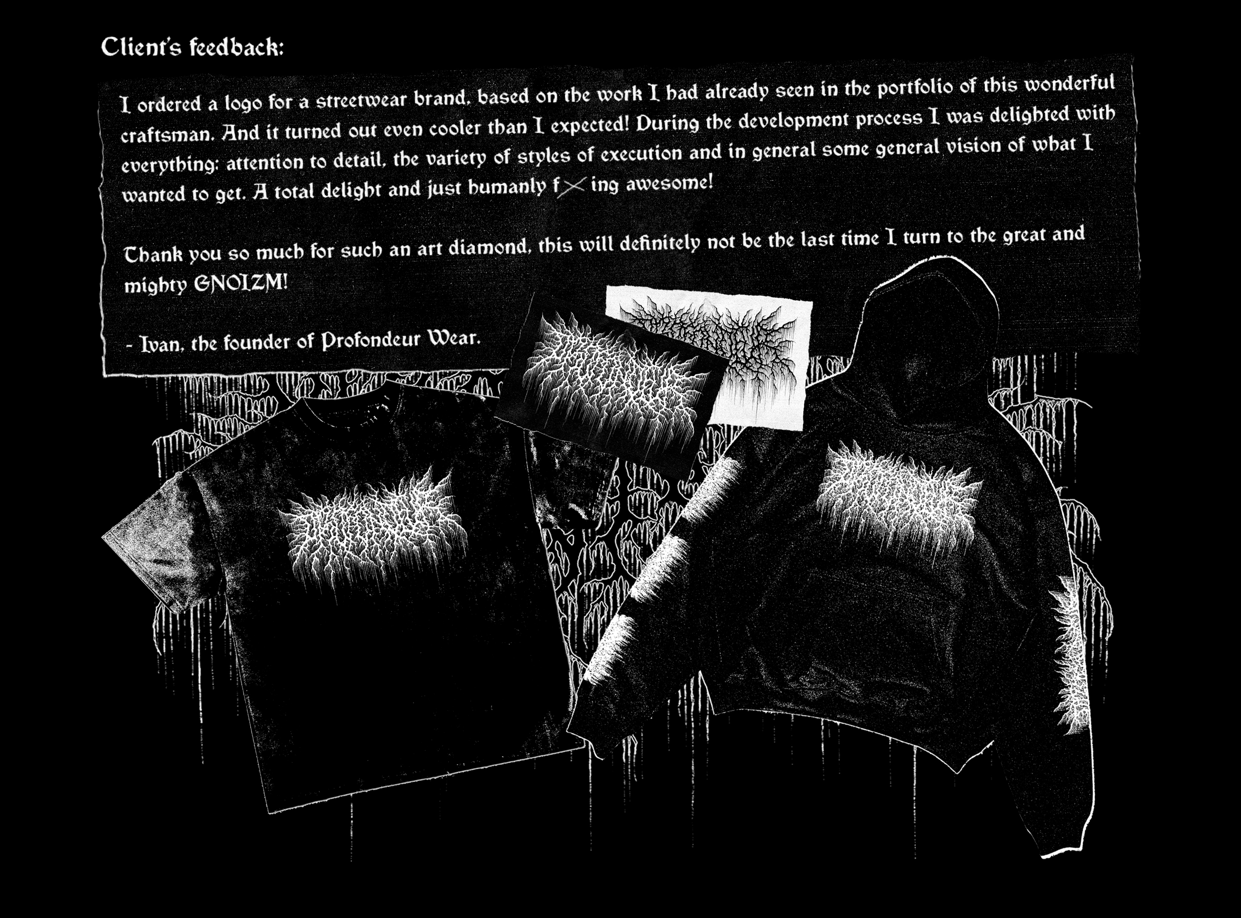 Profondeur | raw black metal logo — Изображение №7 — Брендинг, Графика на Dprofile